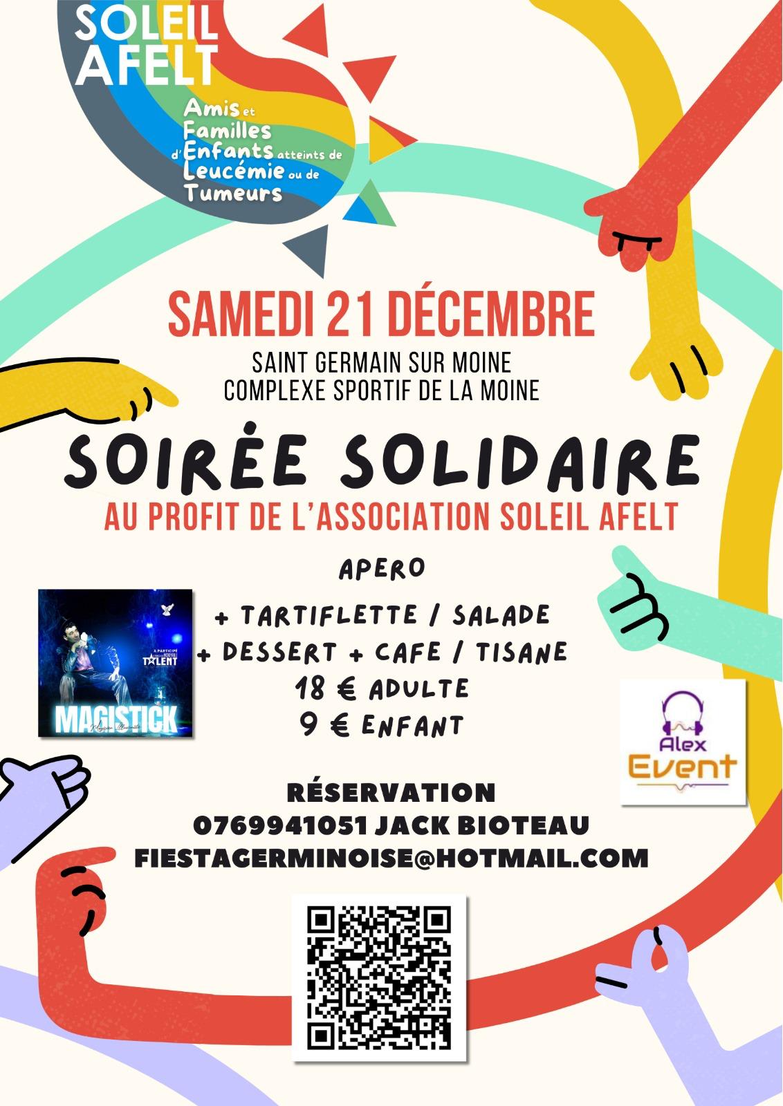 Soirée solidaire Complexe Sportif Saint Germain sur Moine